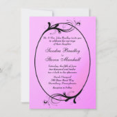 ピンクフェアユタレ結婚式招待状 招待状 (正面)