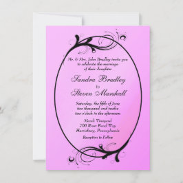 ピンクフェアユタレ結婚式招待状 招待状