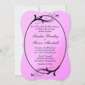 ピンクフェアユタレ結婚式招待状 招待状 (正面)