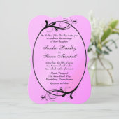 ピンクフェアユタレ結婚式招待状 招待状 (スタンド正面)