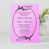 ピンクフェアユタレ結婚式招待状 招待状 (スタンド正面)