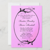 ピンクフェアユタレ結婚式招待状 招待状 (正面)