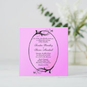 ピンクフェアユタレ結婚式招待状 招待状 (スタンド正面)