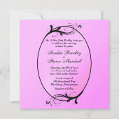 ピンクフェアユタレ結婚式招待状 招待状 (正面)