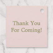 ピンクフェアリーの最初の誕生日パーティーメッセージカード フェイバータグ (裏面)