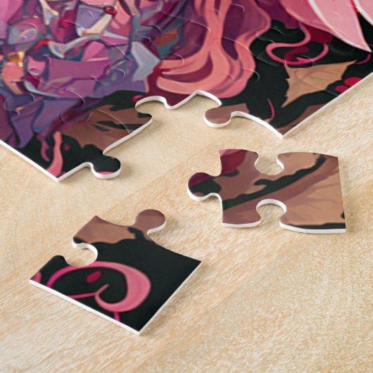 ピンクフェアリーエンジェルファンタジーアート ジグソーパズル (側面)