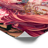 ピンクフェアリーエンジェルファンタジーアート ポスター (角)