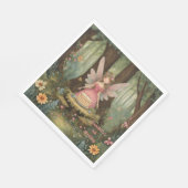 ピンクフェアリーガールズ誕生日 スタンダードランチョンナプキン (角)