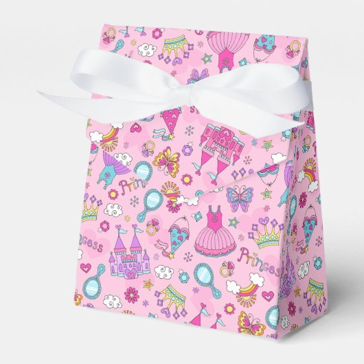ピンクフェアリータリープリンセスパーティー フェイバーボックス (正面サイド)