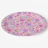 ピンクフェアリータリープリンセスパーティー ペーパープレート (アングル)