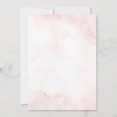 ピンクフェアリータレプリンセスキャッスルガール誕生日 招待状 (裏面)