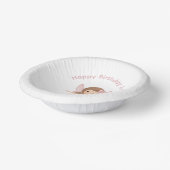 ピンクフェアリーチルドレン誕生日 ペーパーボウル (傾斜あり)