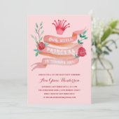 ピンクフェアリーテレプリンセス1stバースデーガール 招待状 (スタンド正面)