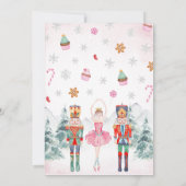 ピンクフェアリーナツクラッカー誕生日冬 招待状 (裏面)