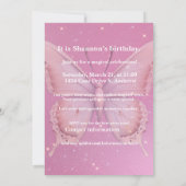 ピンクフェアリーパーティー 招待状 (裏面)