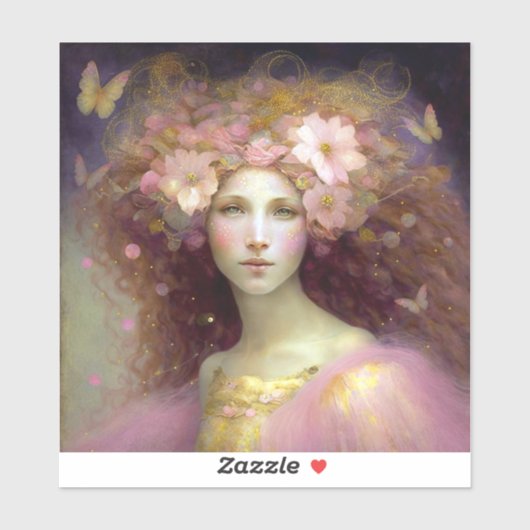 ピンクフェアリーファンタジーアート シール (シート)