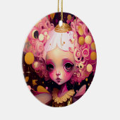ピンクフェアリーファンタジーアート セラミックオーナメント (右)
