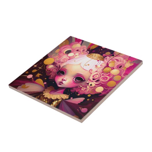 ピンクフェアリーファンタジーアート タイル (側面)