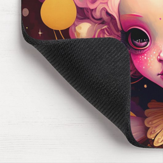 ピンクフェアリーファンタジーアート マウスパッド (コーナー)