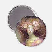 ピンクフェアリーファンタジーアート マグネット (正面/裏面)