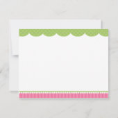 ピンクフェアリーフラットノートカード ノートカード (裏面)