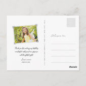 ピンクフェアリープリンセススターお洒落ズガール誕生日 ポストカード (裏面)