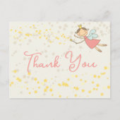 ピンクフェアリープリンセススターお洒落ズガール誕生日 ポストカード (正面)