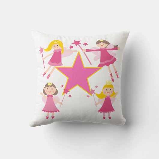 ピンクフェアリープリンセス枕 クッション (裏面)