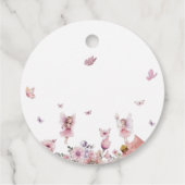 ピンクフェアリーベビーシャワーメッセージカード フェイバータグ (裏面)