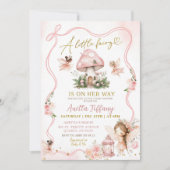 ピンクフェアリーベビーシャワー招待状 招待状 (正面)