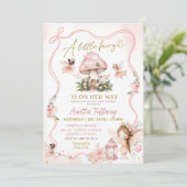 ピンクフェアリーベビーシャワー招待状 招待状 (スタンド正面)