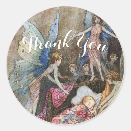 ピンクフェアリーベビー恵みベビーシャワー ラウンドシール (正面)