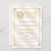 ピンクフェアリーレプリンセスグリッターベビーシャワー招待状 招待状 (正面)