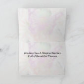 ピンクフェアリー誕生日ウィッシュカード カード (内部)