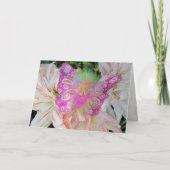 ピンクフェアリー誕生日ウィッシュカード カード (正面)