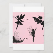 ピンクフェアリー誕生日パーティーサンキューカード サンキューカード (裏面)