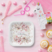 ピンクフェアリー誕生日紙プレート ペーパープレート (パーティー)