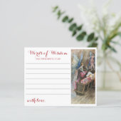 ピンクフェアリー賛美ベビーのベビーシャワーアドバイスカード (スタンド正面)