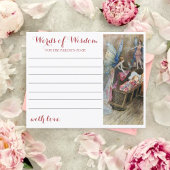 ピンクフェアリー賛美ベビーのベビーシャワーアドバイスカード