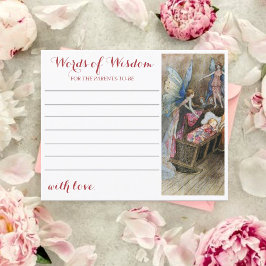 ピンクフェアリー賛美ベビーのベビーシャワーアドバイスカード