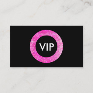 ピンクフェイクとブラックのシークイン美しいサロンVIP 名刺