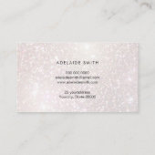 ピンクフェイクのシャンパンが輝く 名刺 (裏面)