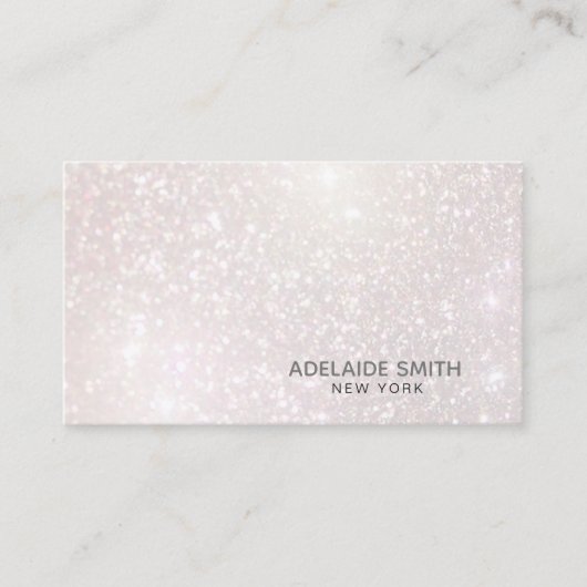ピンクフェイクのシャンパンが輝く 名刺 (正面)