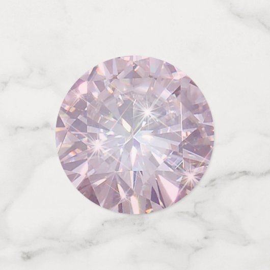 ピンクフェイクのダイヤモンド コンフェッティ (スモール正面)