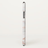 ピンクフェイクの大理石の金ゴールドモノグラム Case-Mate iPhoneケース (裏面/右)