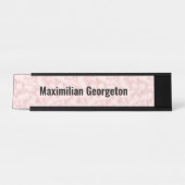 ピンクフェイクの大理石 デスクネームプレート (正面)