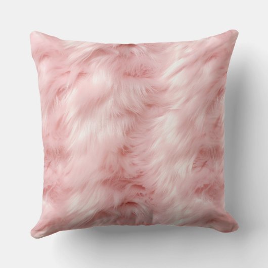 ピンクフェイクの毛皮 クッション (裏面)
