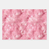 ピンクフェイクの毛皮 ラッピングペーパーシート (正面)