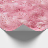 ピンクフェイクの毛皮 ラッピングペーパー (角)