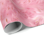 ピンクフェイクの毛皮 ラッピングペーパー (ロールコーナー)